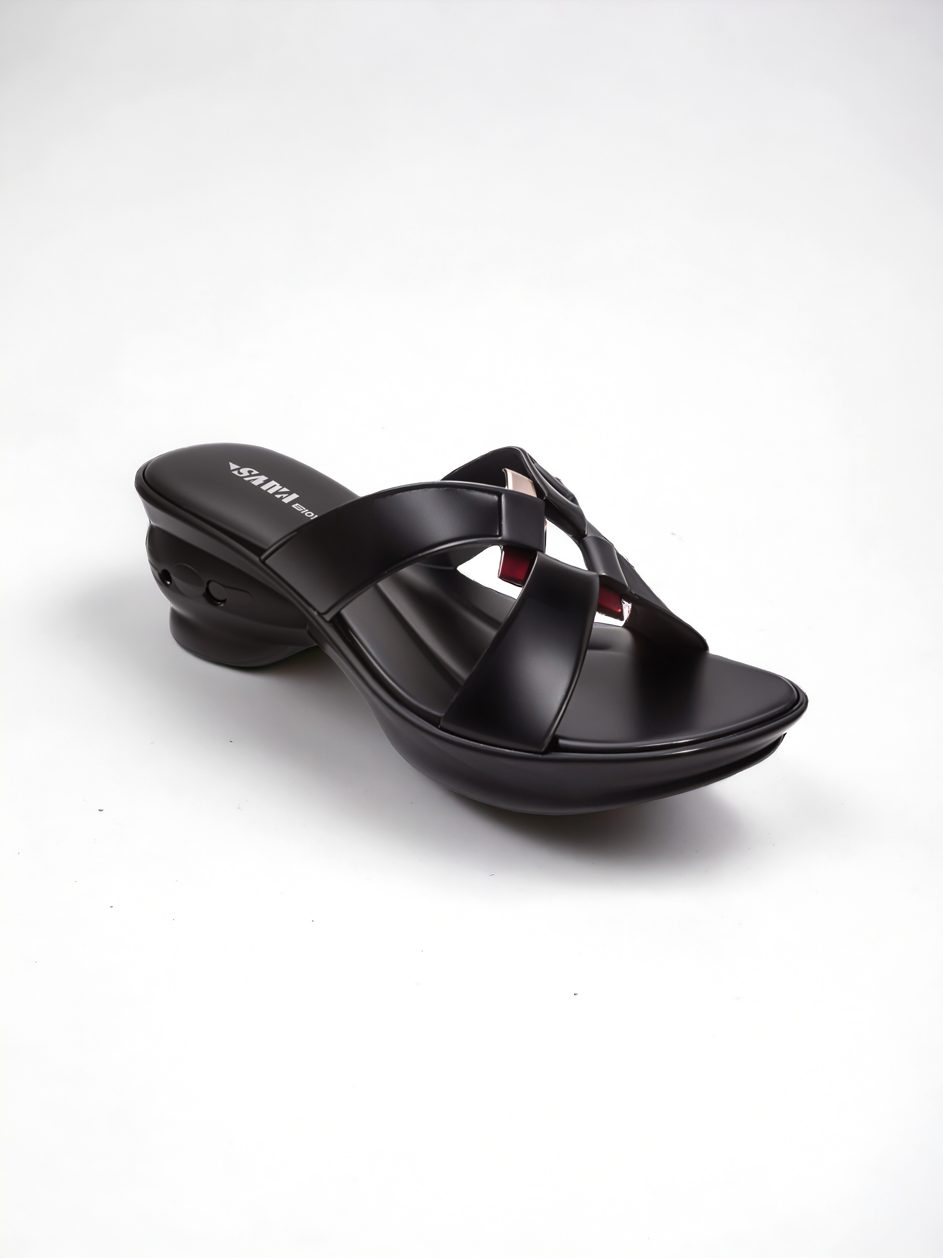 BLACK CASUAL WEDGES 444 BK