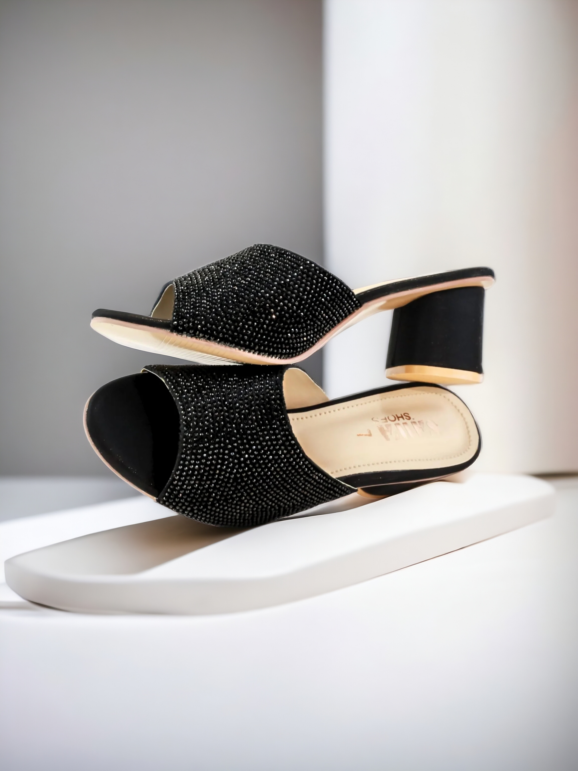 BLACK FANCY SANDALS 549 BK