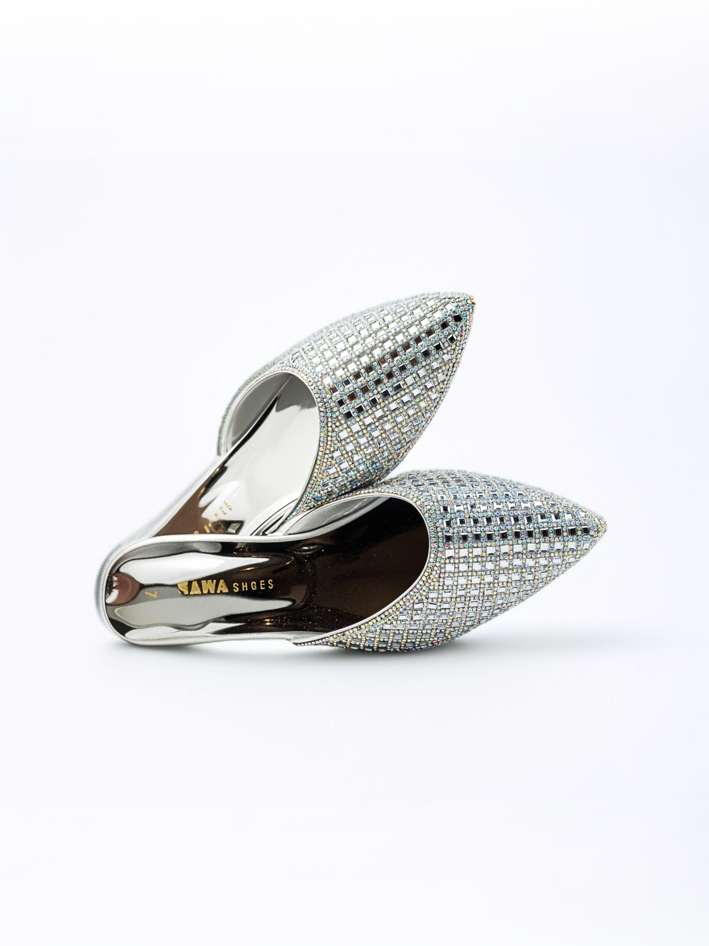 SILVER FANCY PUMPS 551 S