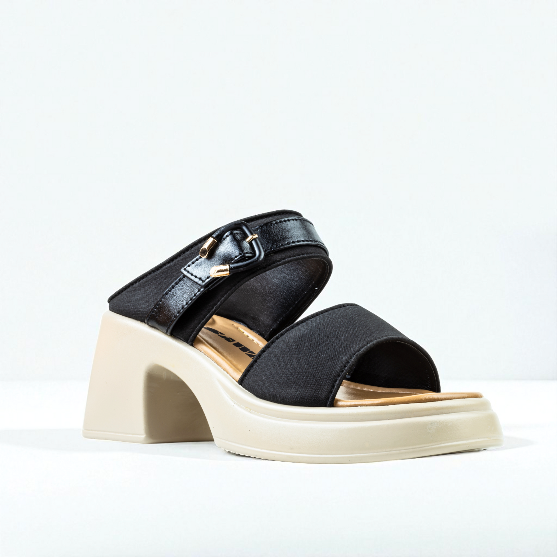 BLACK BLOCK HEELS 725 BK