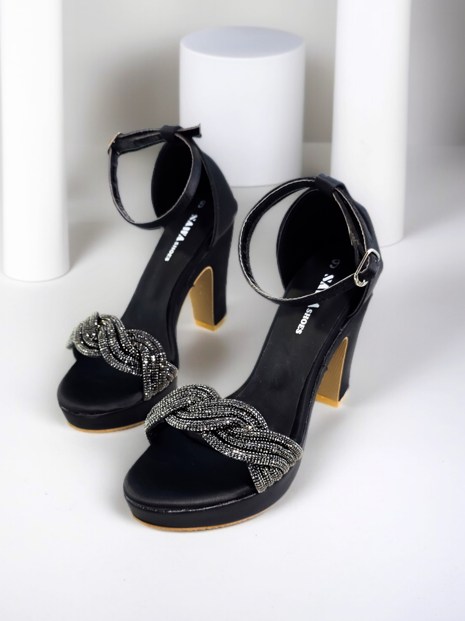 BLACK FANCY SANDALS 760 BK