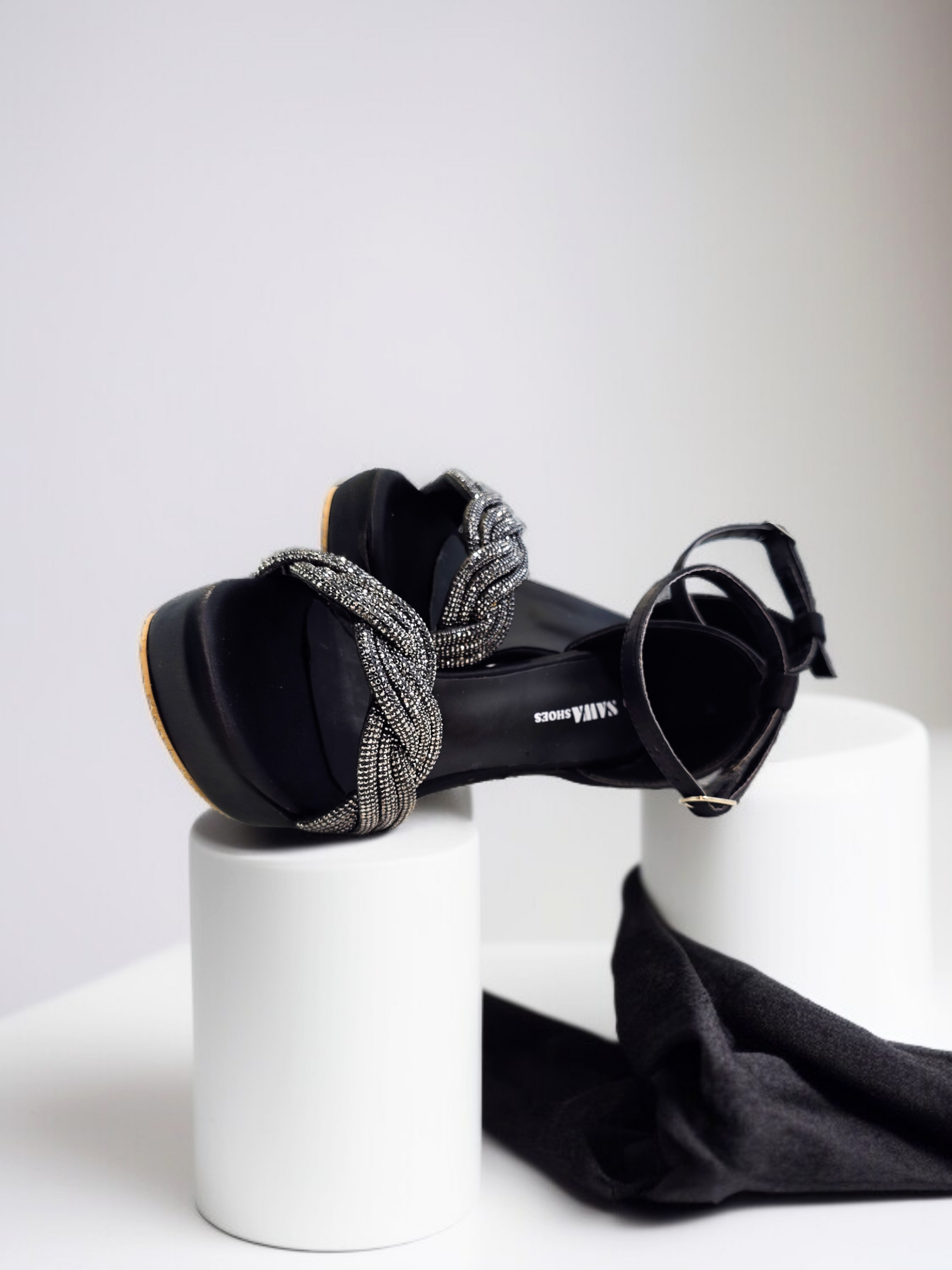 BLACK FANCY SANDALS 760 BK
