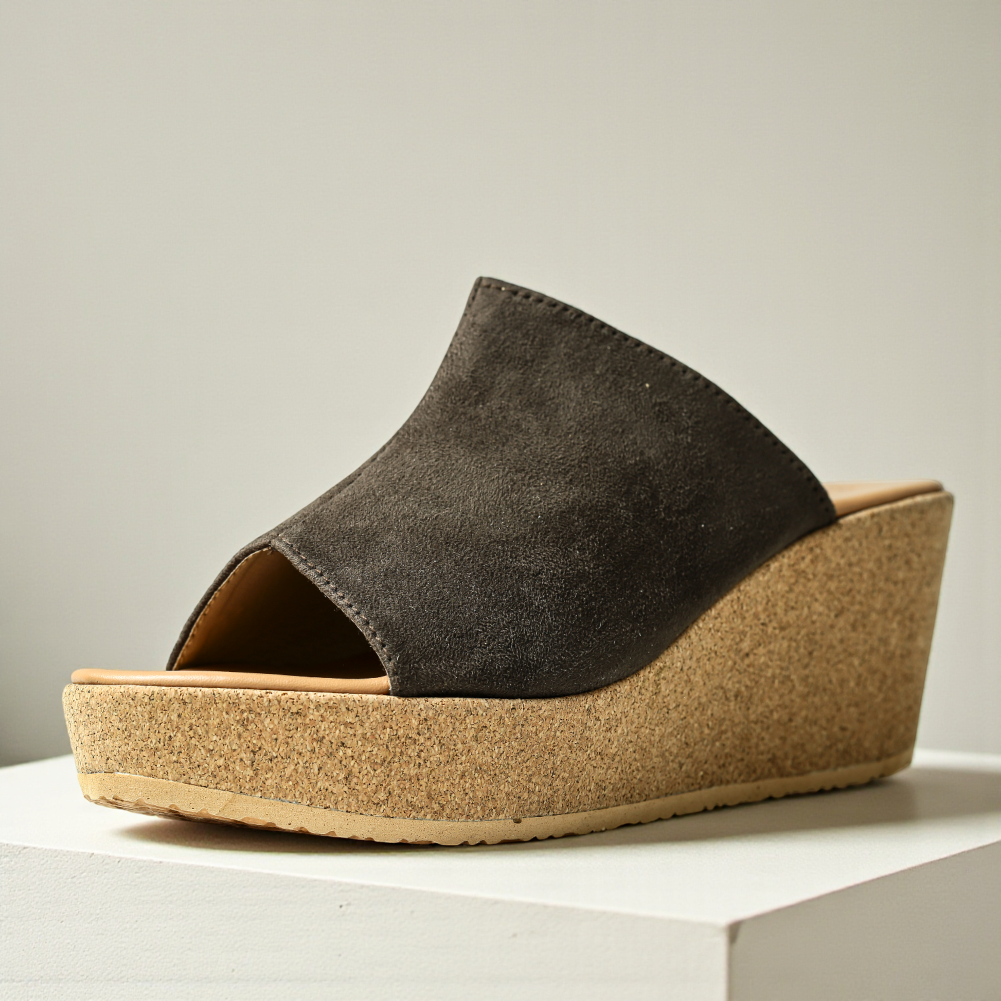 BROWN CASUAL WEDGES 733 BR