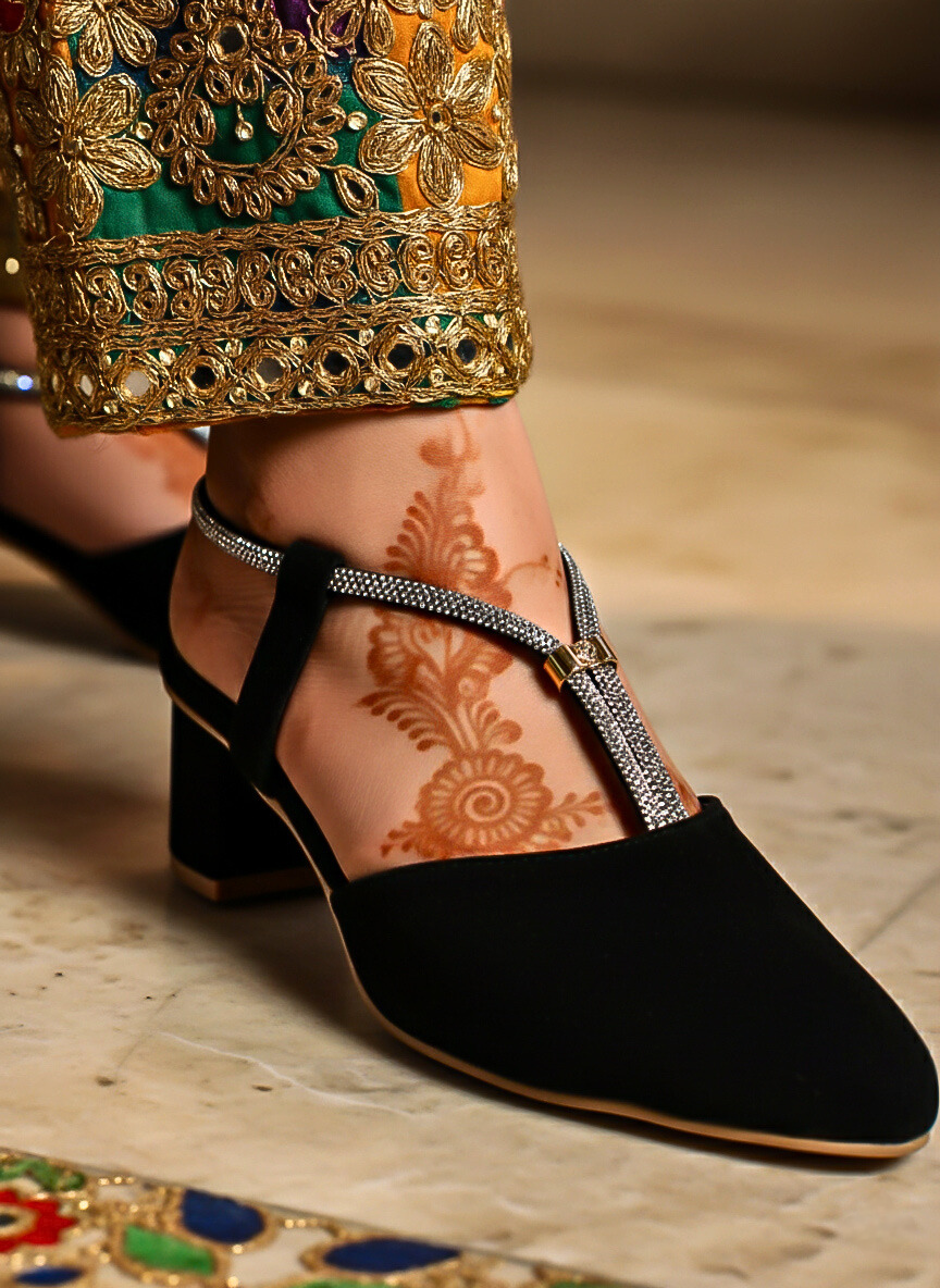 BLACK FANCY PUMPS 510 Bk