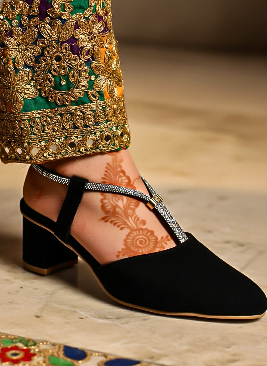 BLACK FANCY PUMPS 510 Bk