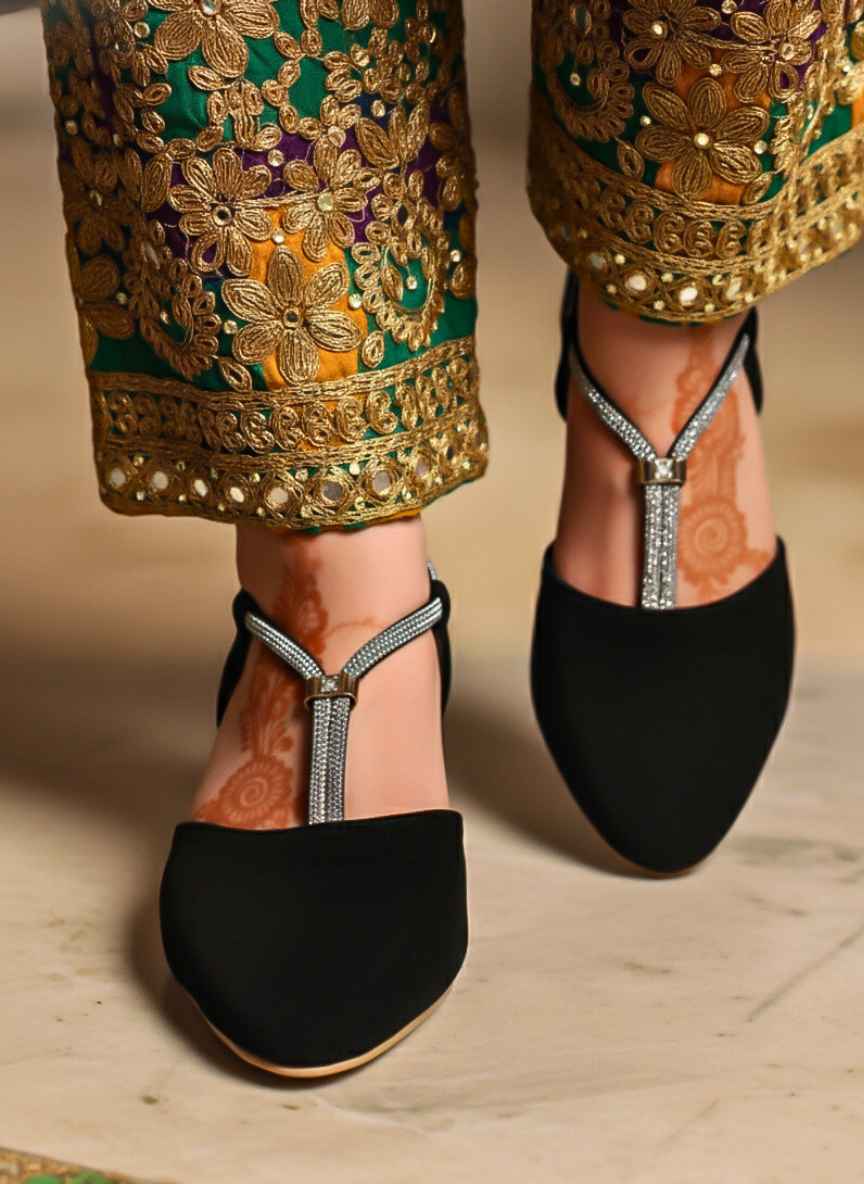BLACK FANCY PUMPS 510 Bk