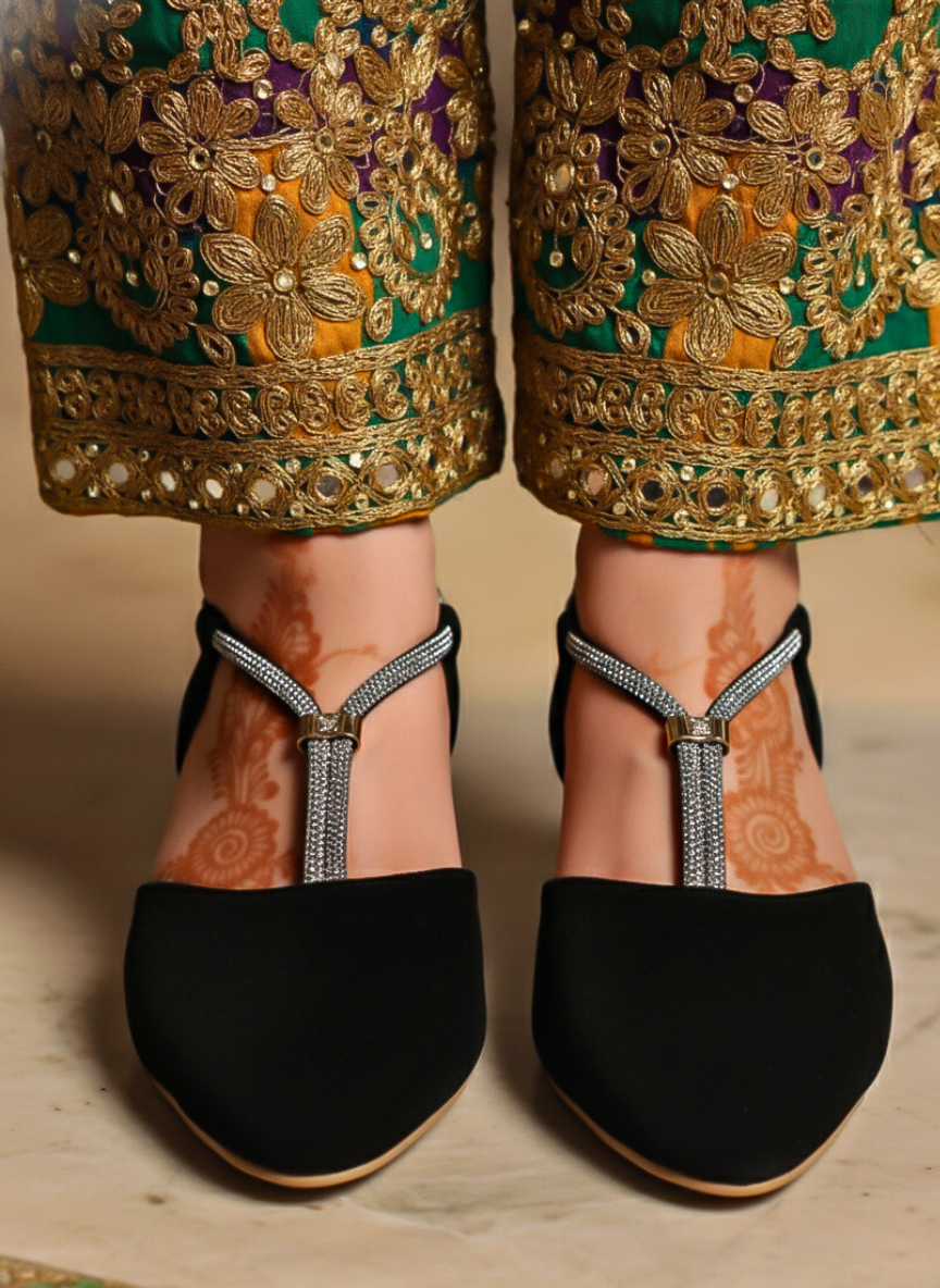 BLACK FANCY PUMPS 510 Bk
