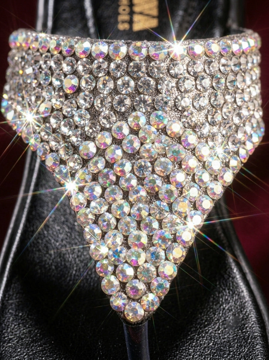 Sawa Rhinestone Platform Slides 463 S