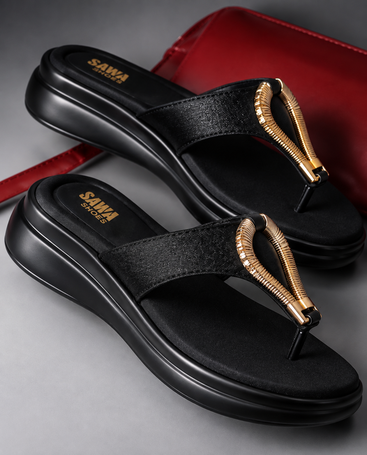 Black Casual Slippers 619 bk