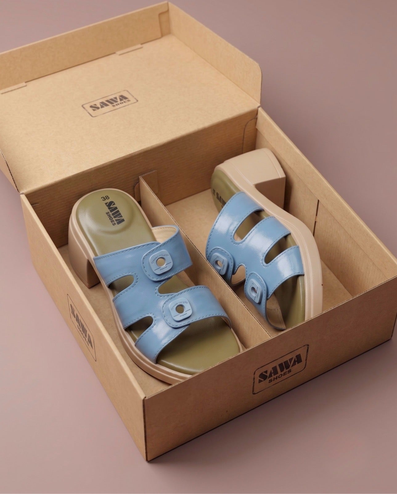 Sky Blue Double-Strap Blocks 1010 BL