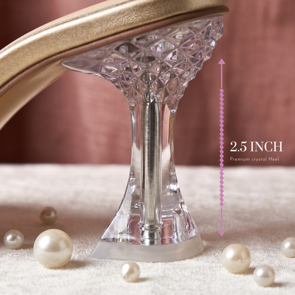 Pearl Shell Crystal Heels 547 F