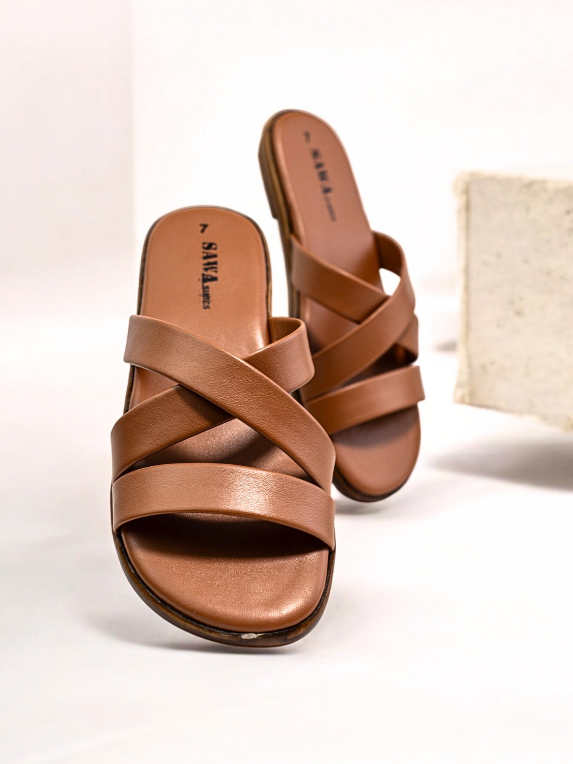BROWN CASUAL SLIPPERS 208 MS