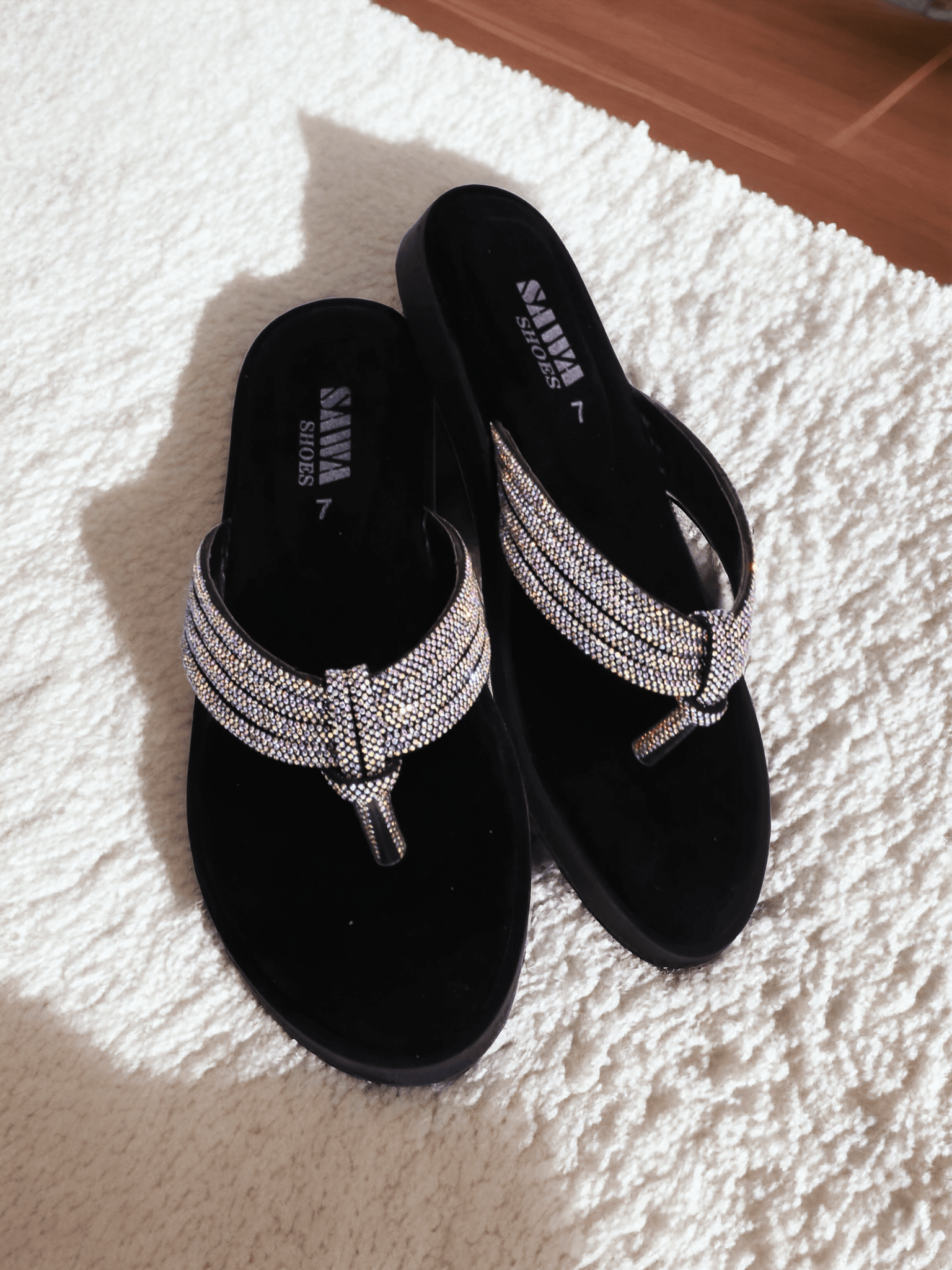 BLACK FANCY SLIPPERS 225 BK - Sawa.pkWomen footwear shoes affordable