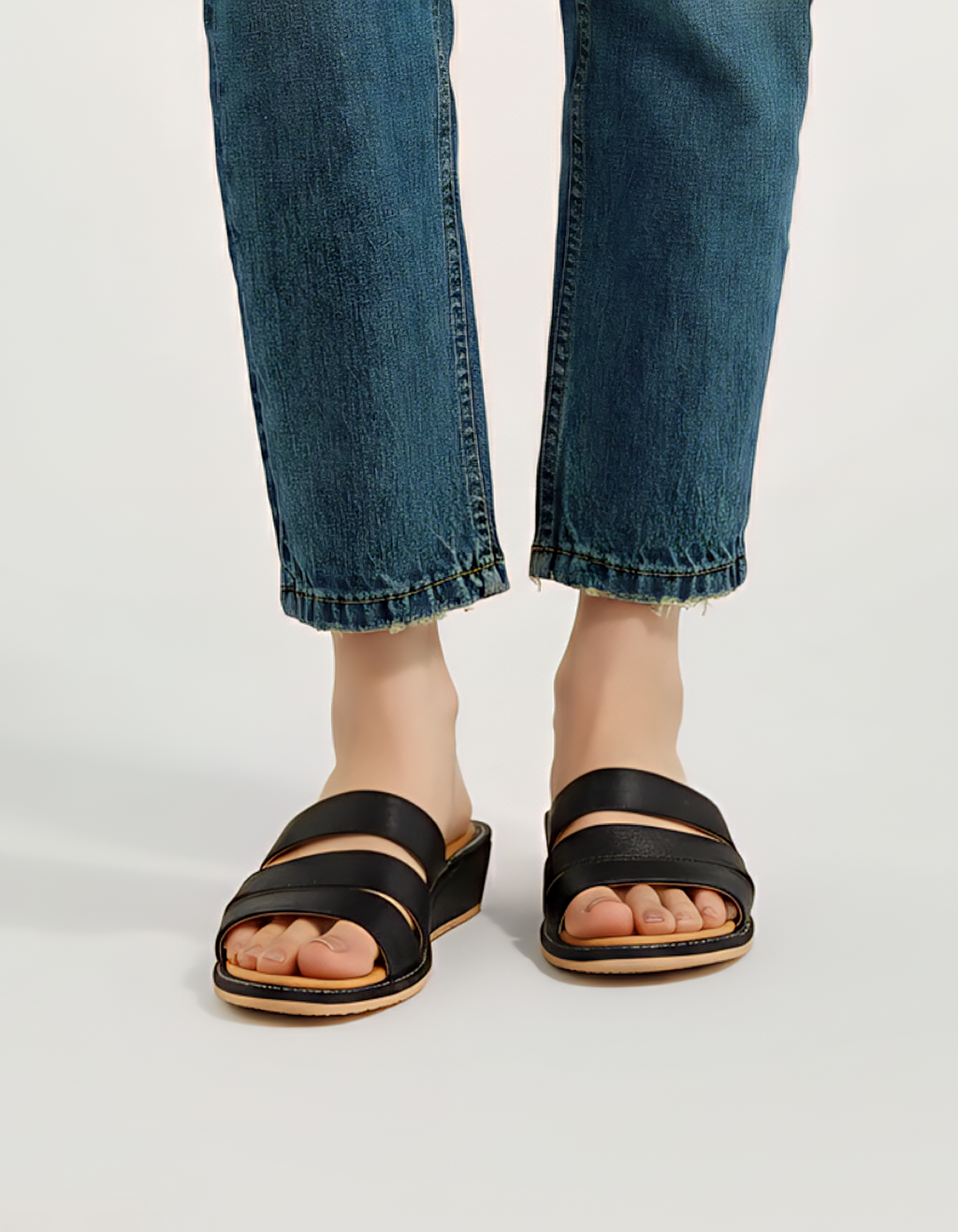 BLACK CASUAL WEDGES 237 BK