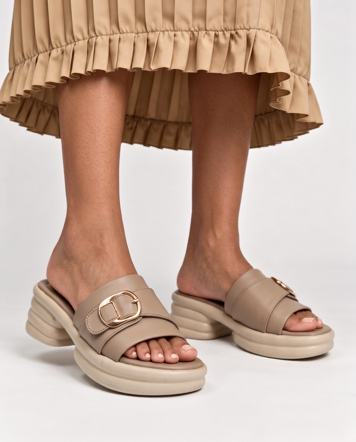 Buckle Comfort Heels SL646F