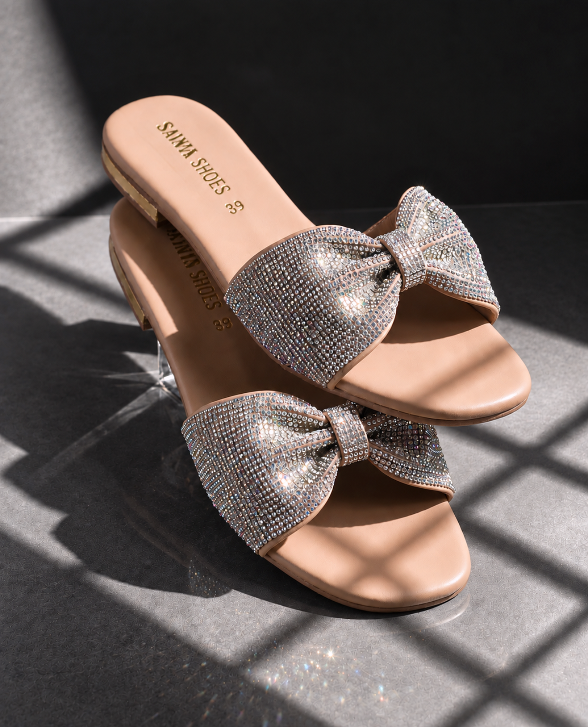 Crystal Bow Slides 615 G