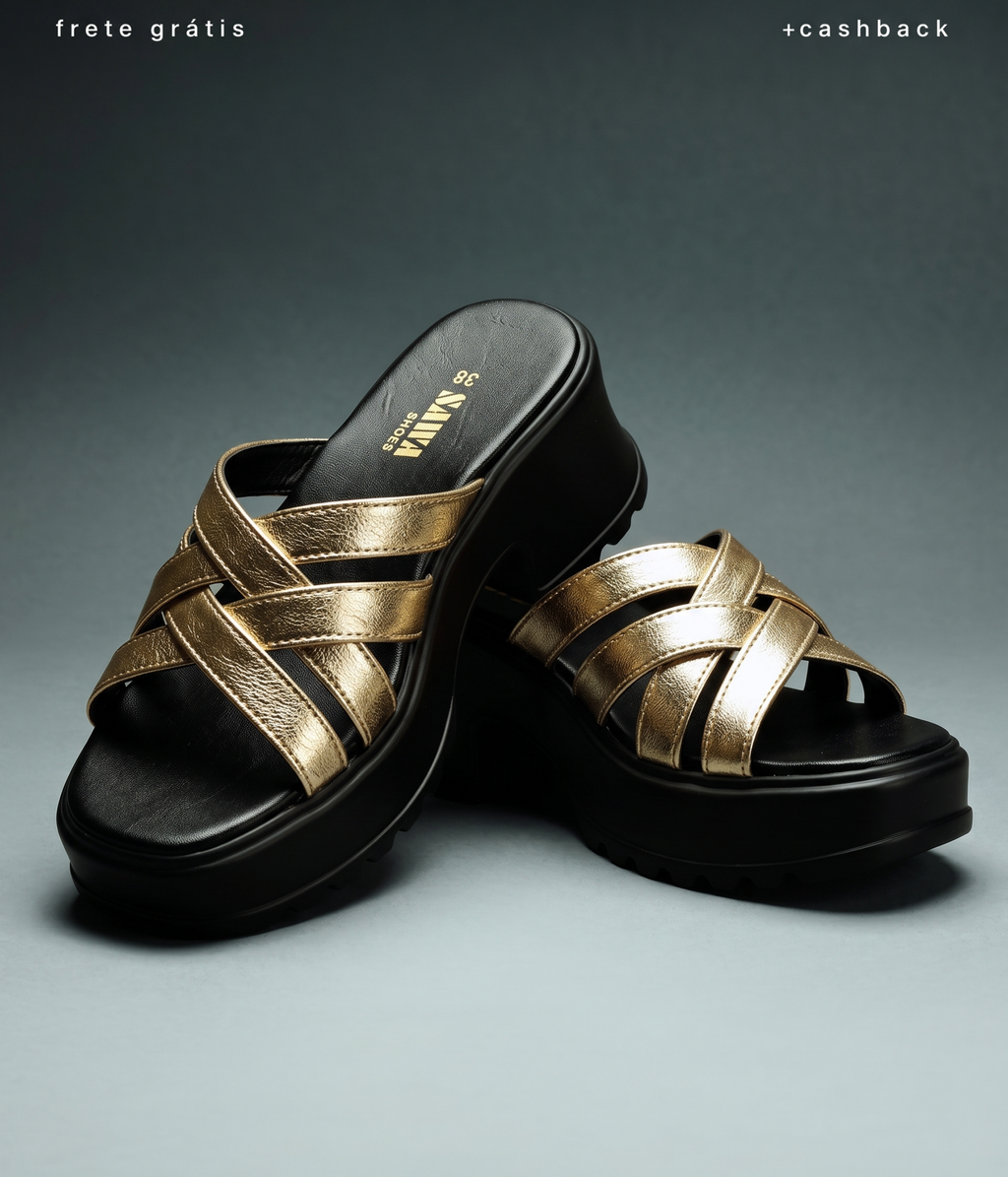 Golden Comfort Platform Heels 728 G