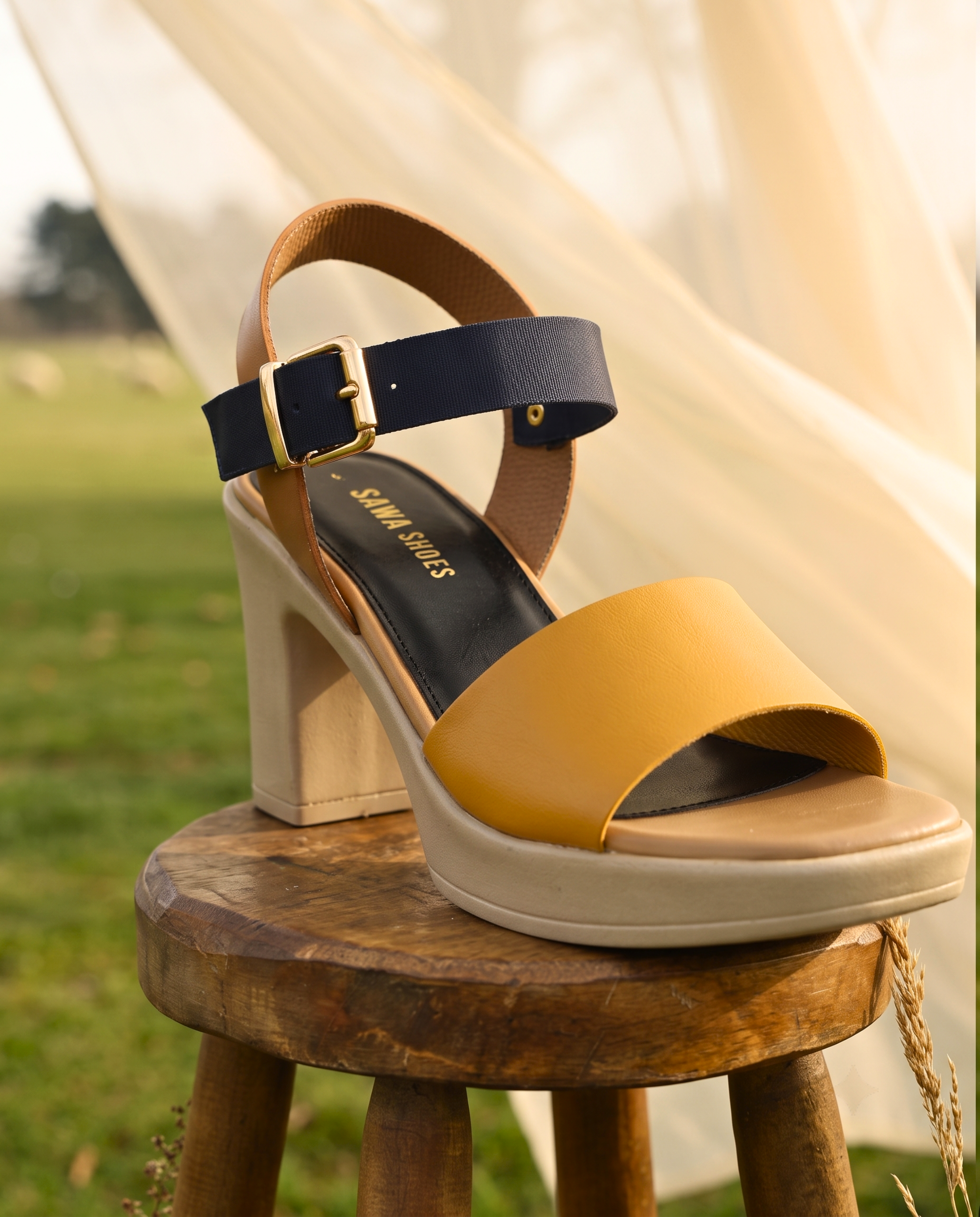 Sawa Colorblock Block Heels 756 Y