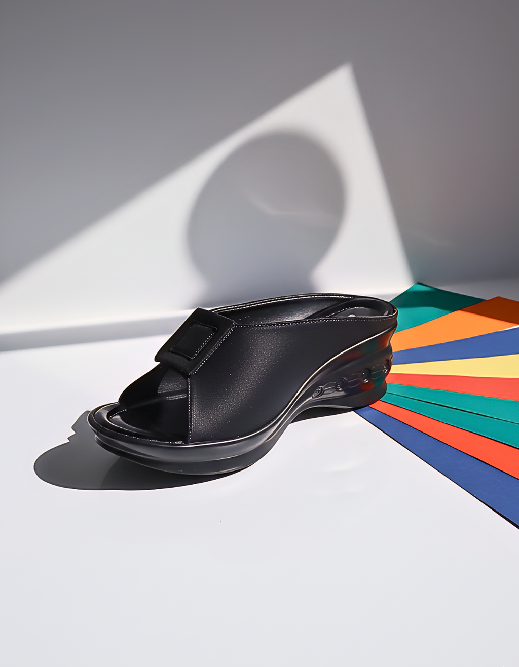 BLACK CASUAL WEDGE 403 BK