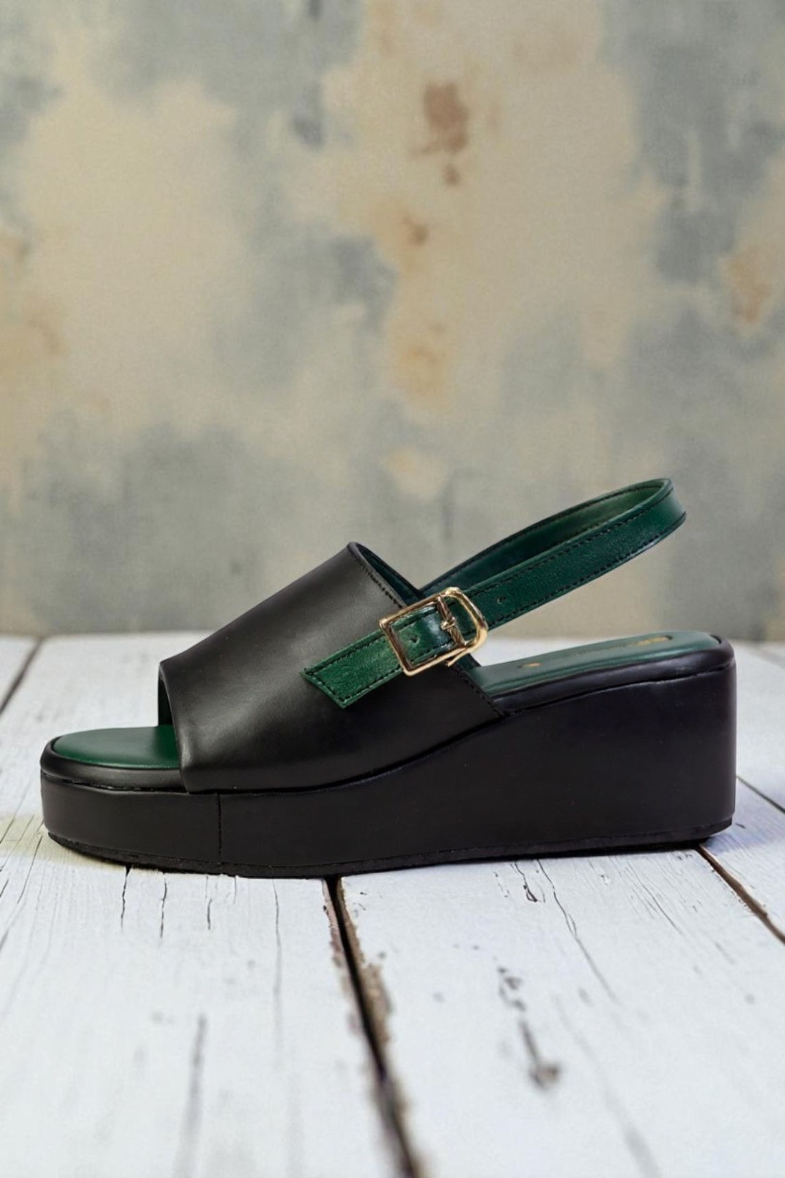 BLACK CASUAL WEDGES 422 BK