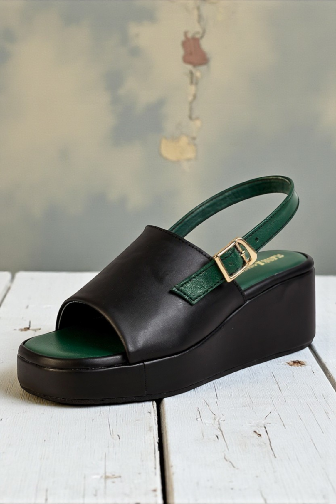 BLACK CASUAL WEDGES 422 BK