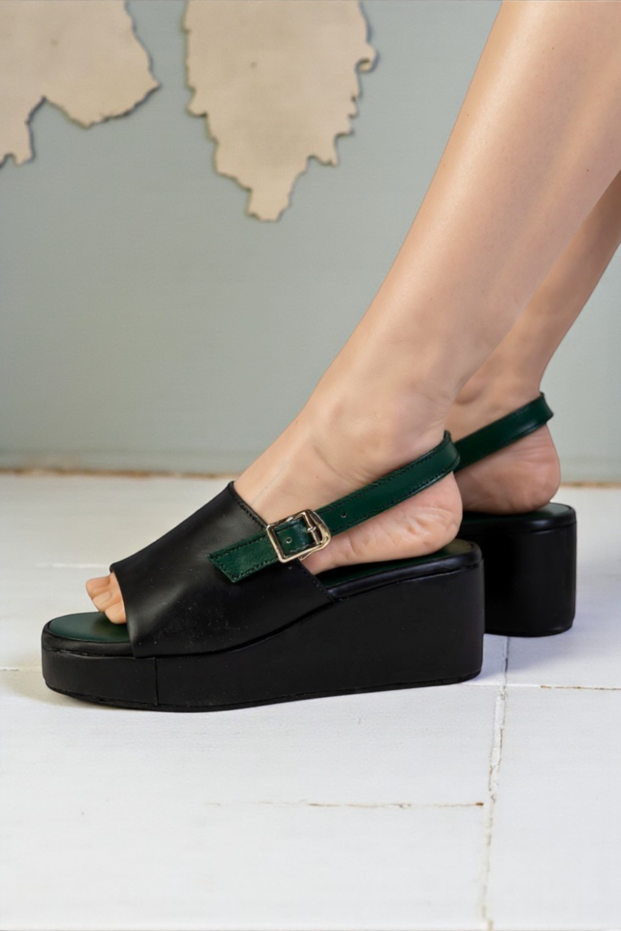 BLACK CASUAL WEDGES 422 BK