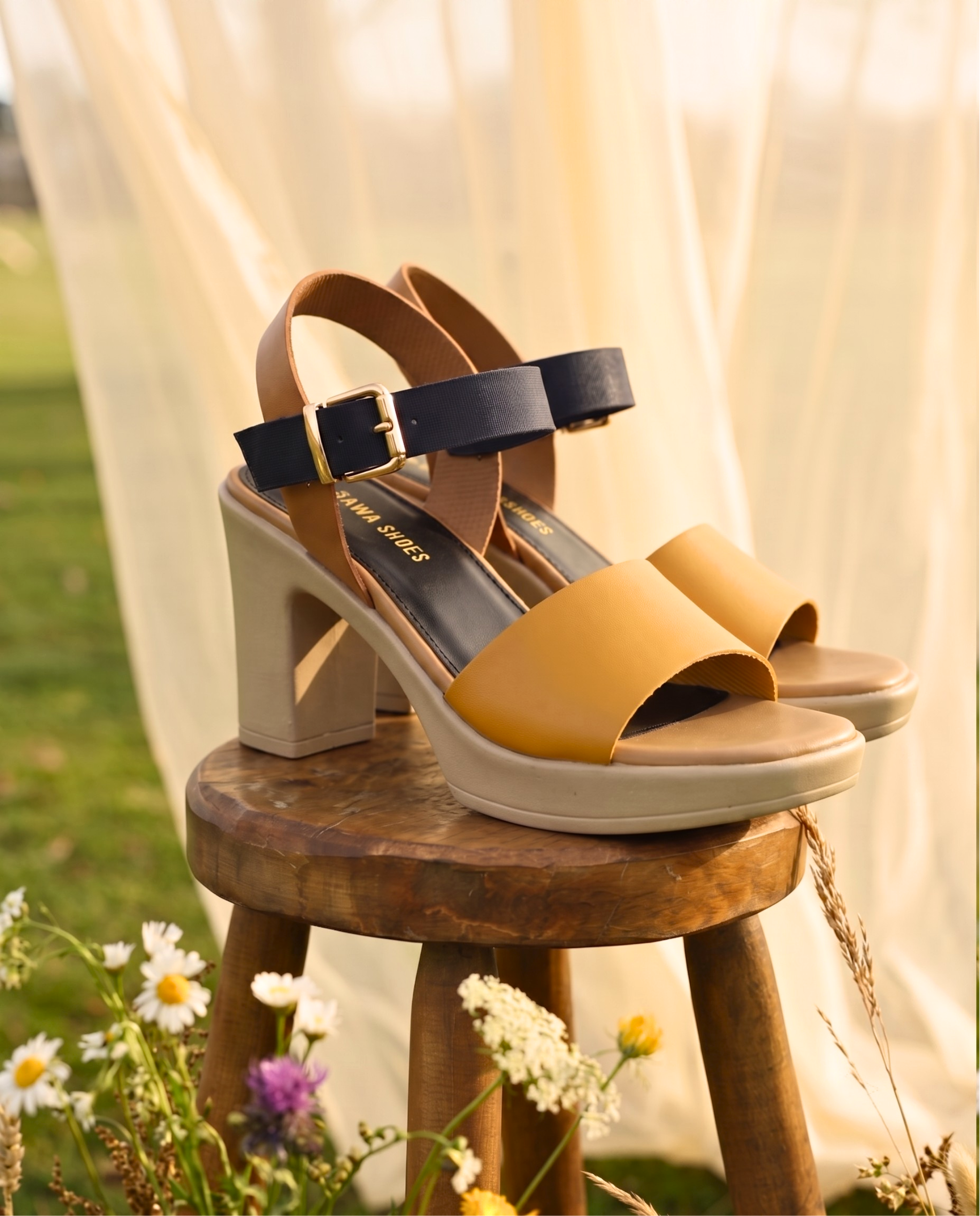 Sawa Colorblock Block Heels 756 Y