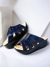 BLUE CASUAL WEDGES 438 BL