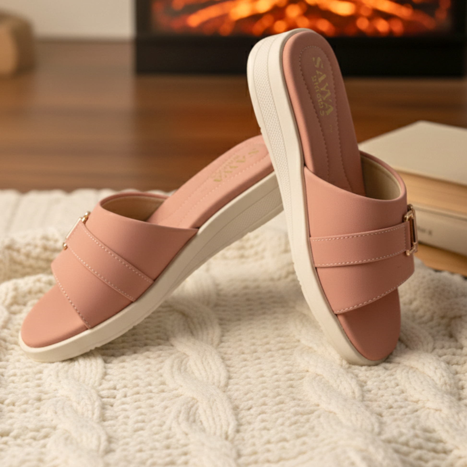 PINK CASUAL SLIPPERS 448 PN