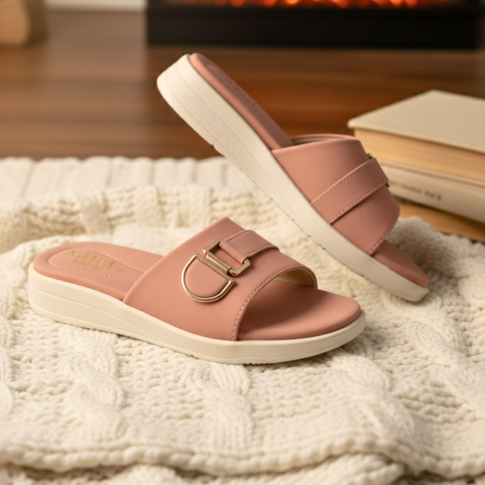 PINK CASUAL SLIPPERS 448 PN