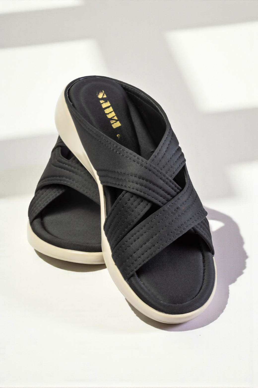 BLACK CASUAL SLIDES 450 BK