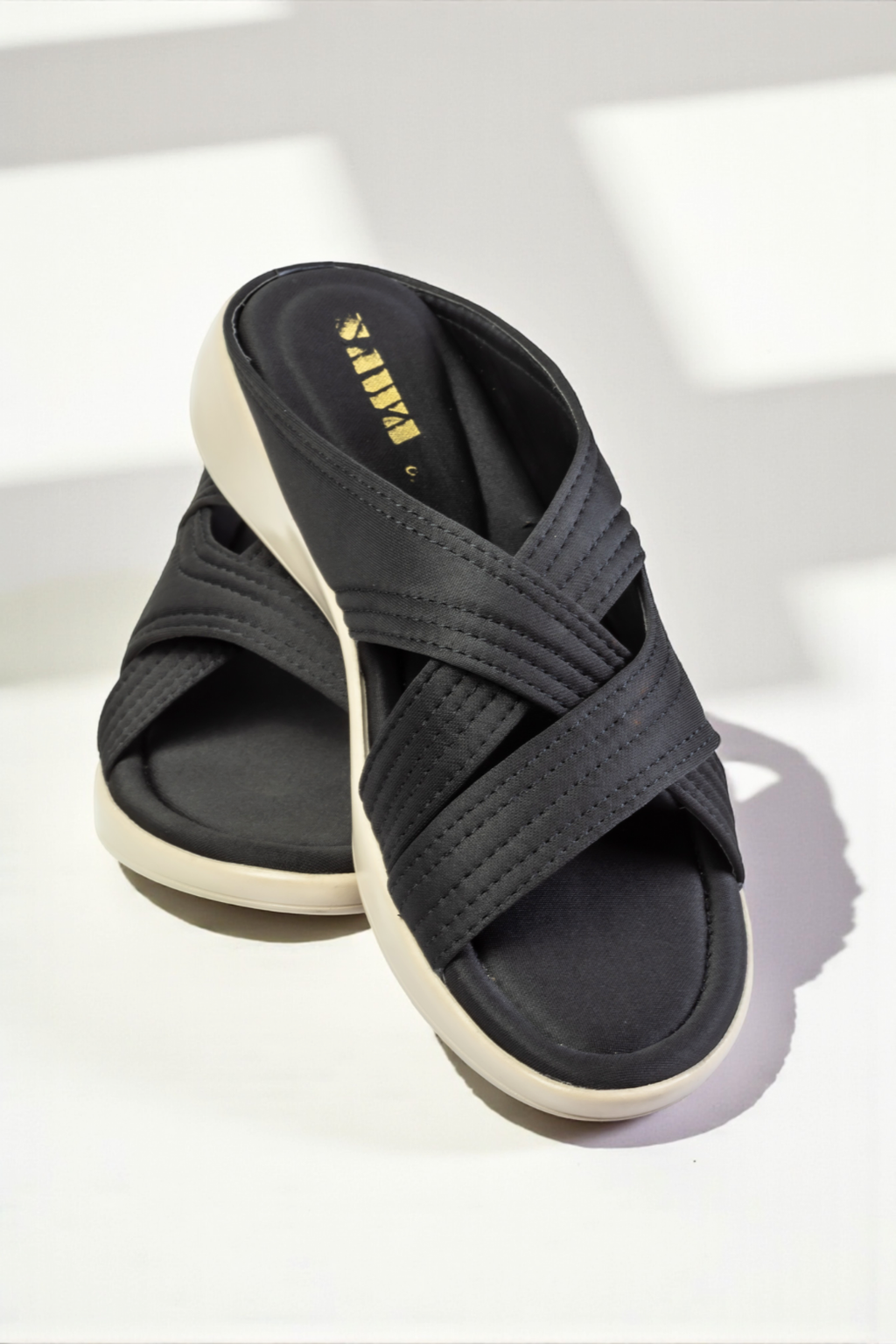 BLACK CASUAL SLIDES 450 BK