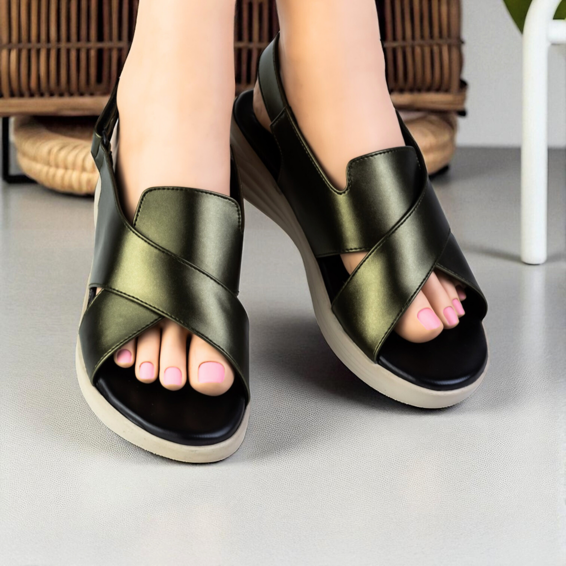 CASUAL GREEN SANDALS 455 GN