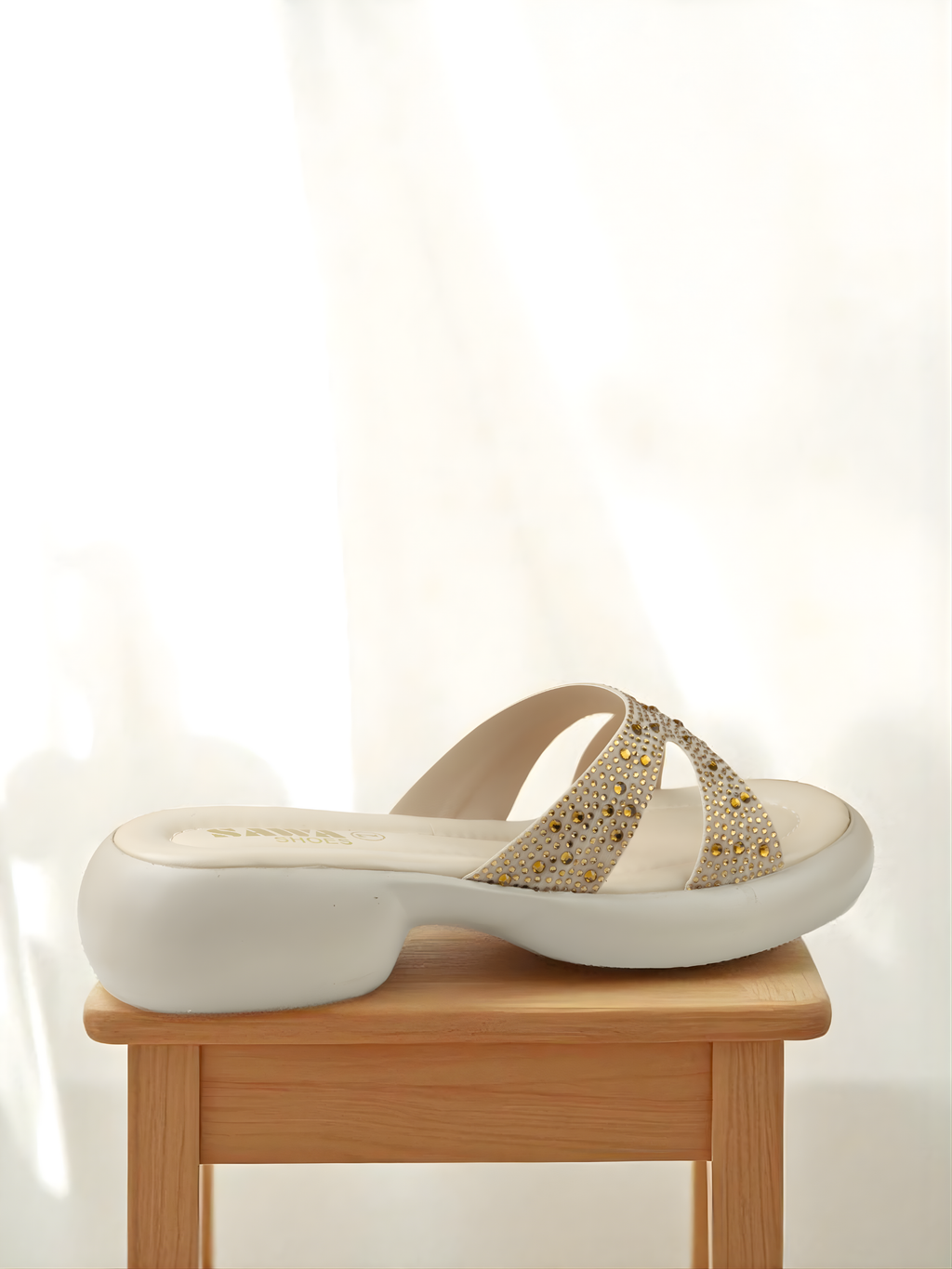 BEIGE MEDICATED SLIPPERS 456 G