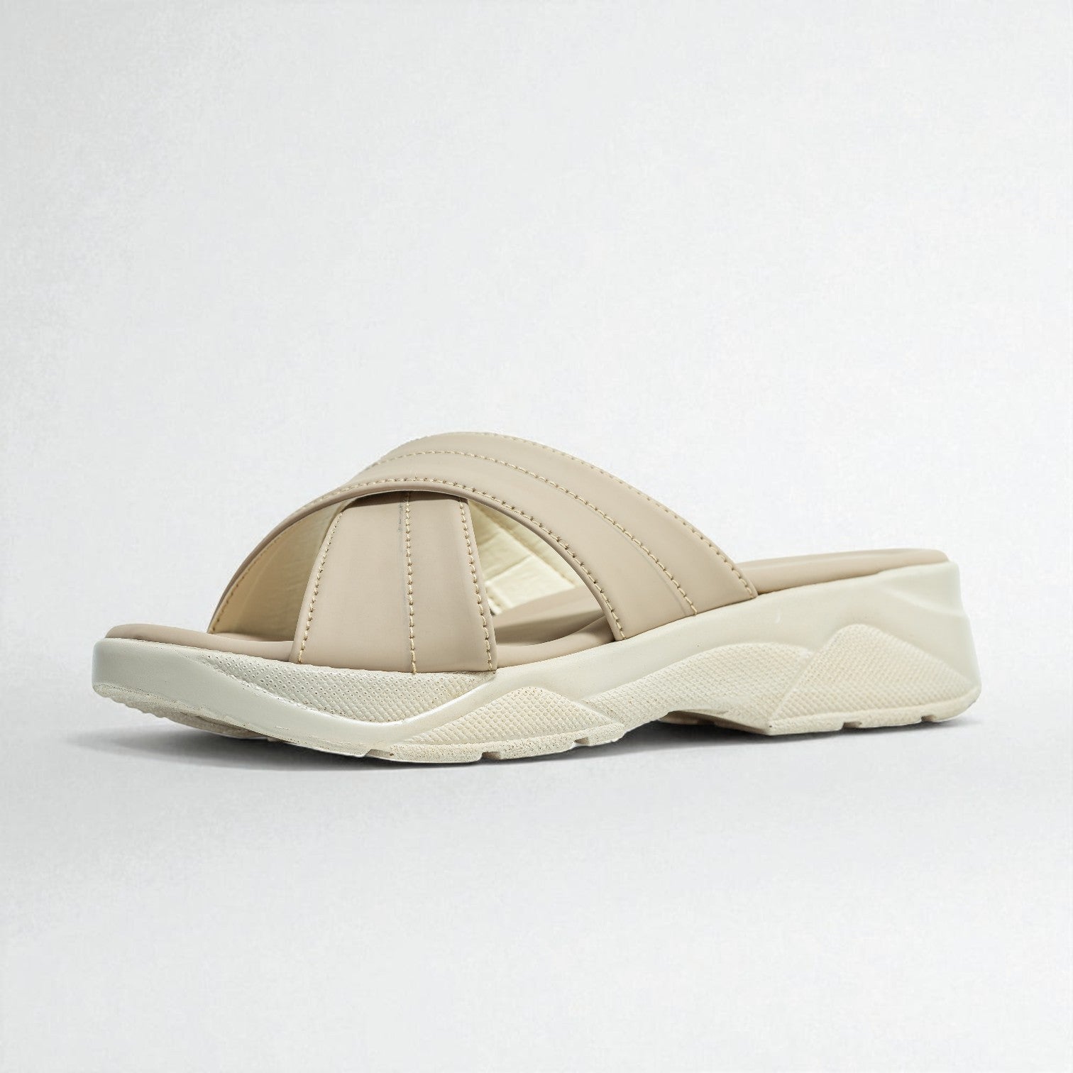 BEIGE CASUAL SLIPPERS 493 F