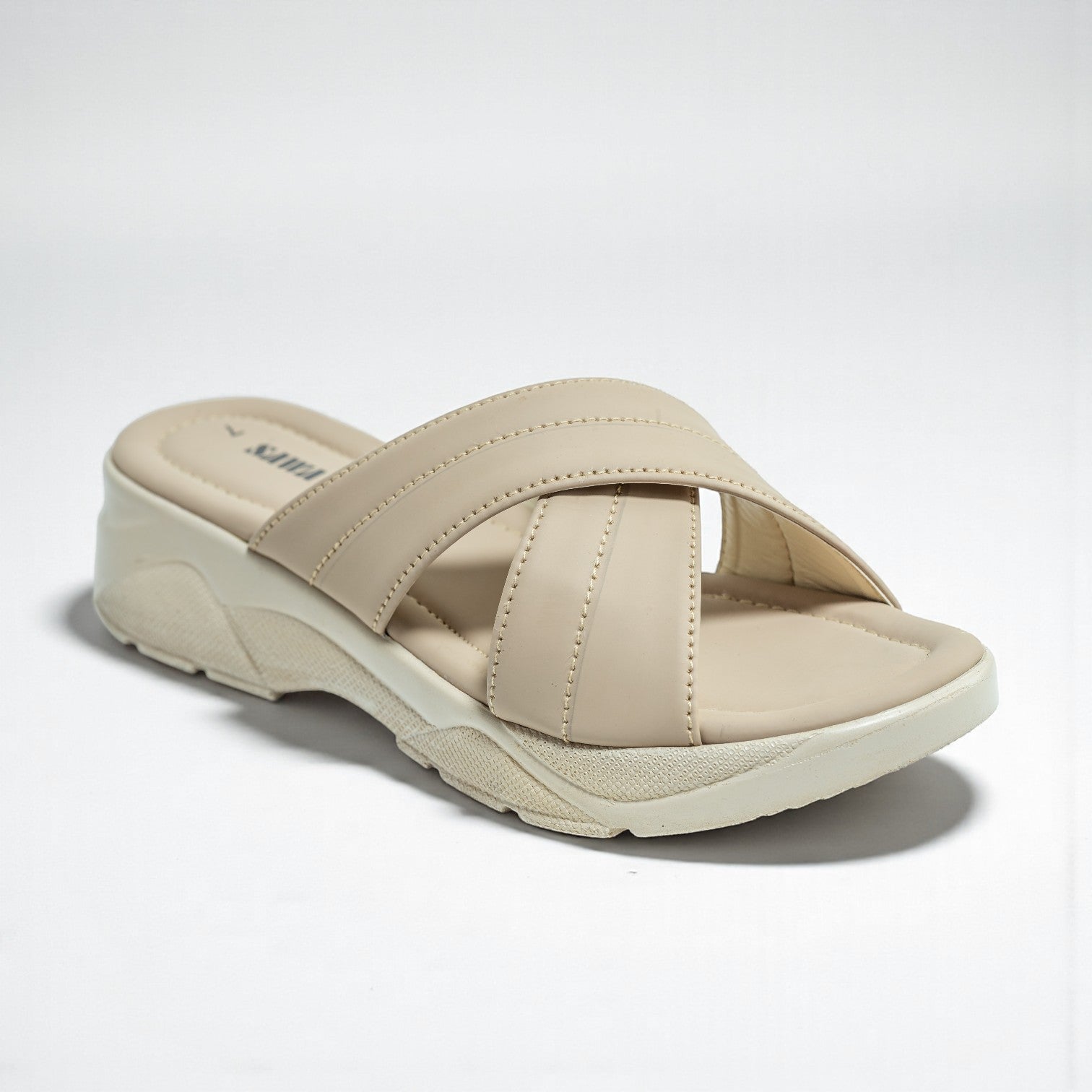 BEIGE CASUAL SLIPPERS 493 F