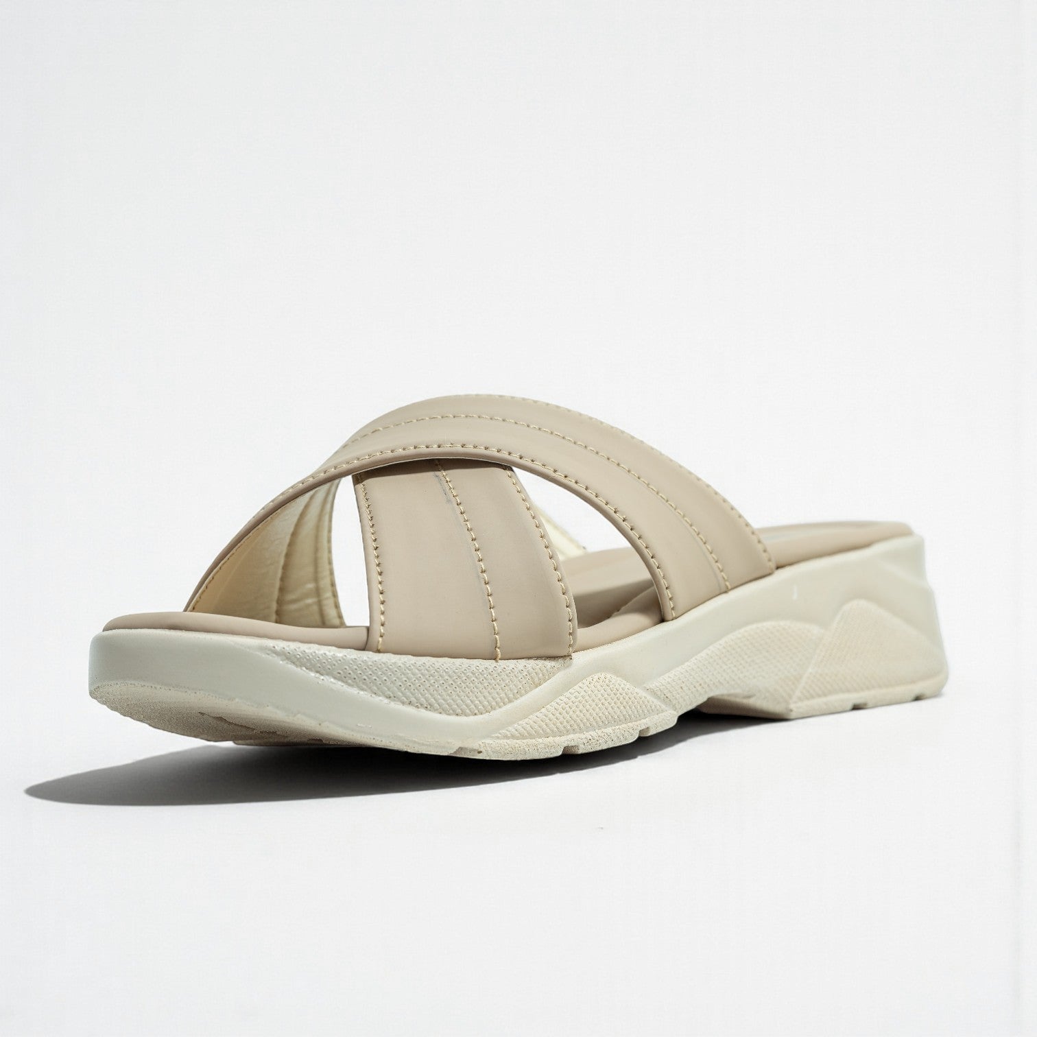BEIGE CASUAL SLIPPERS 493 F