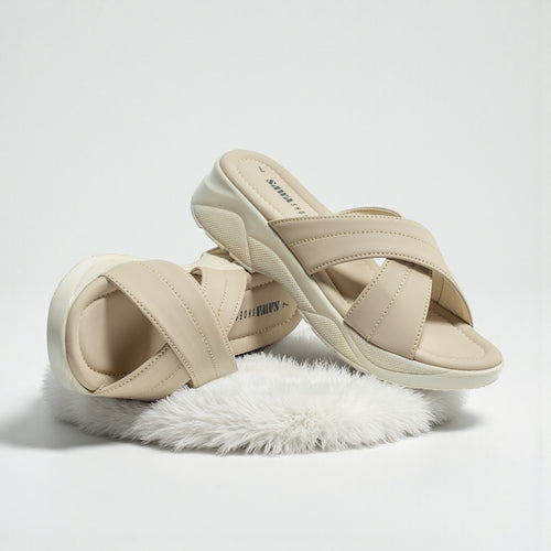 BEIGE CASUAL SLIPPERS 493 F - Sawa.pkWomen footwear shoes affordable