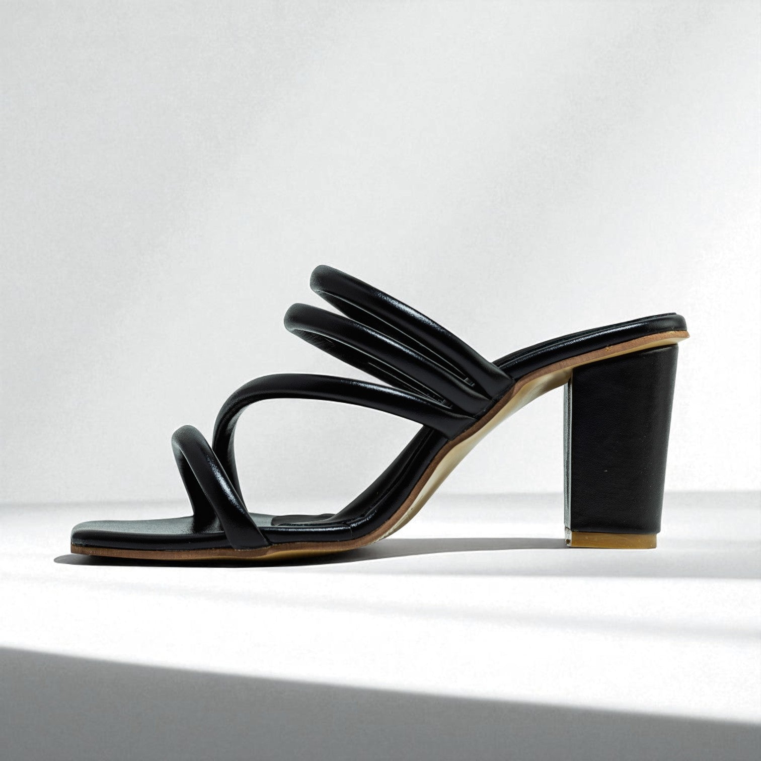 CASUAL BLOCK HEELS 504 BK