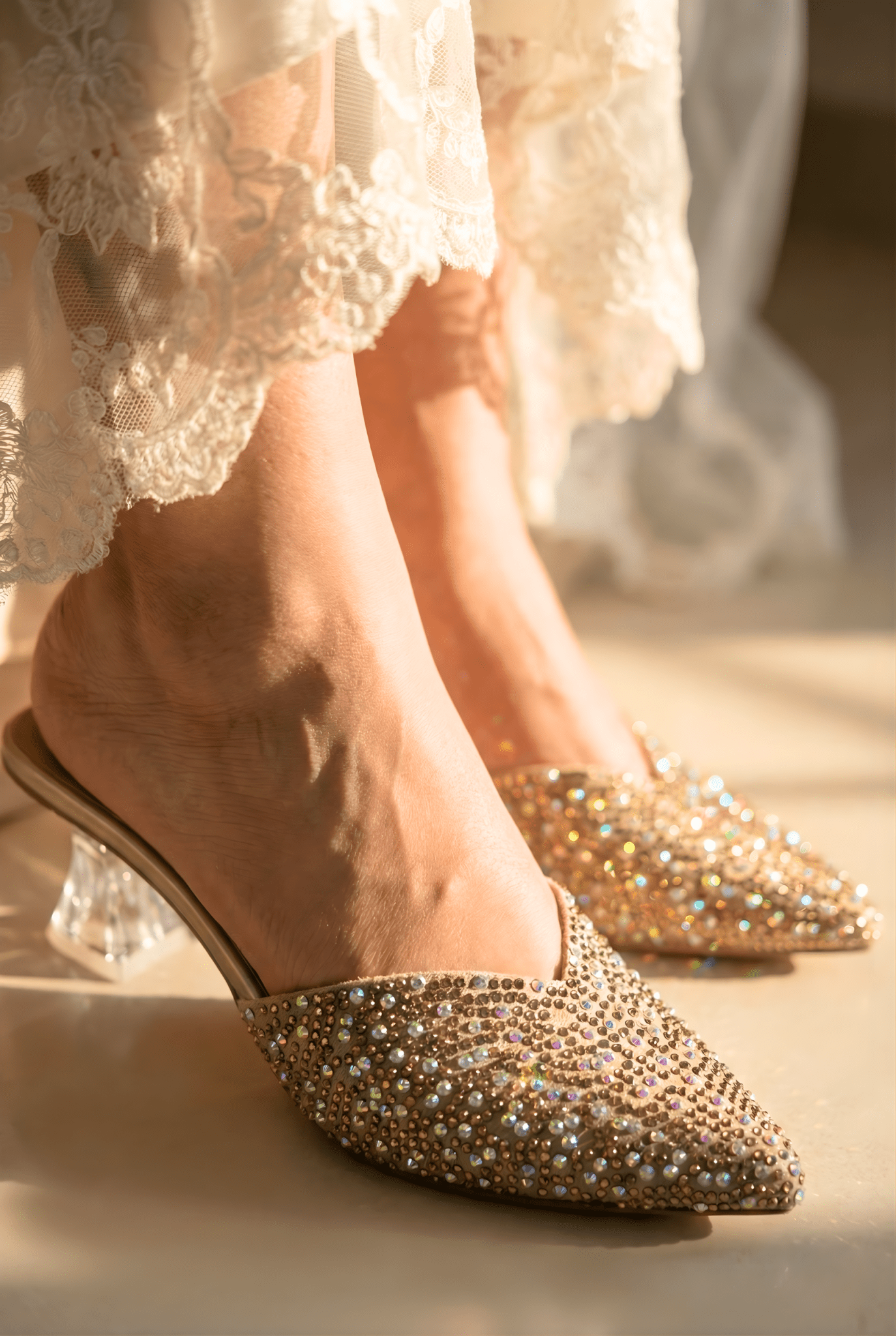 BRIDAL CLEAR HEEL SHOES 504 G - Sawa.pkWomen footwear shoes affordable