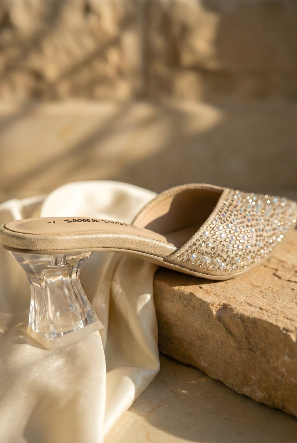 BRIDAL CLEAR HEEL SHOES 504 G