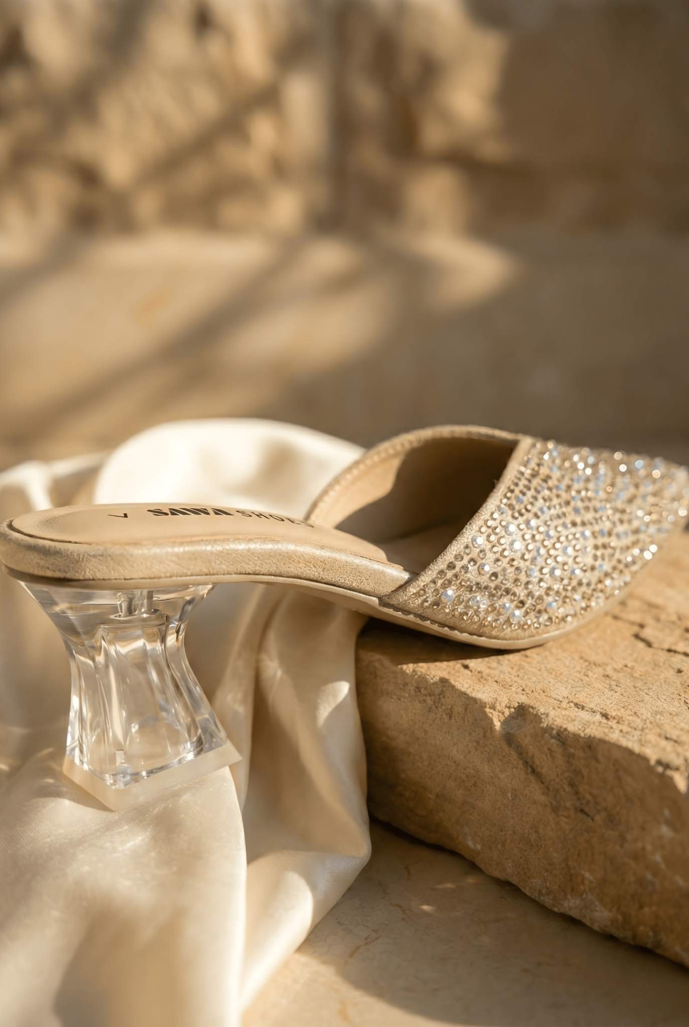 BRIDAL CLEAR HEEL SHOES 504 G - Sawa.pkWomen footwear shoes affordable