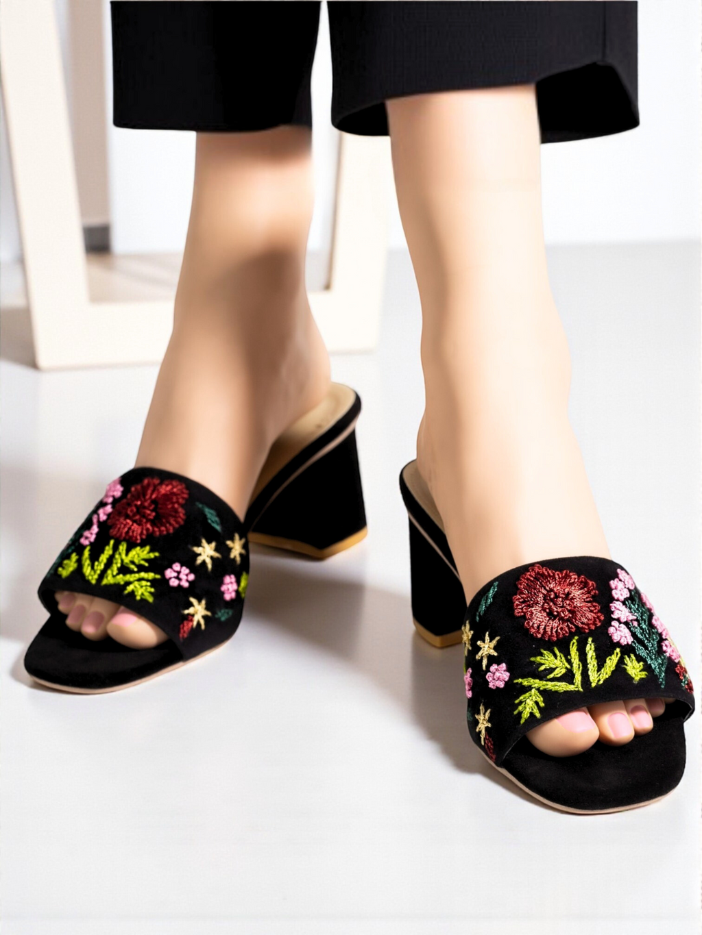 BLACK BLOCK HEELS 508 ML