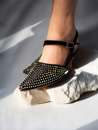 BLACK FANCY PUMPS 524 BK