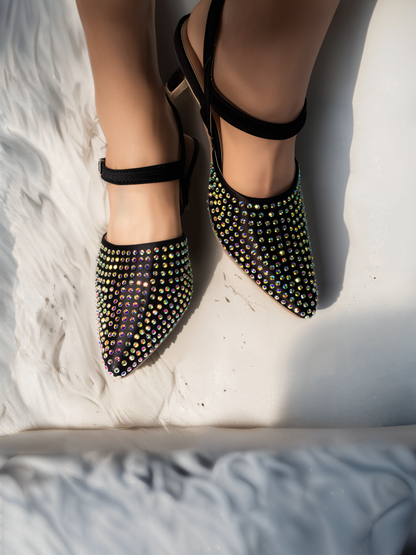 BLACK FANCY PUMPS 524 BK