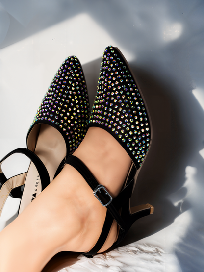 BLACK FANCY PUMPS 524 BK
