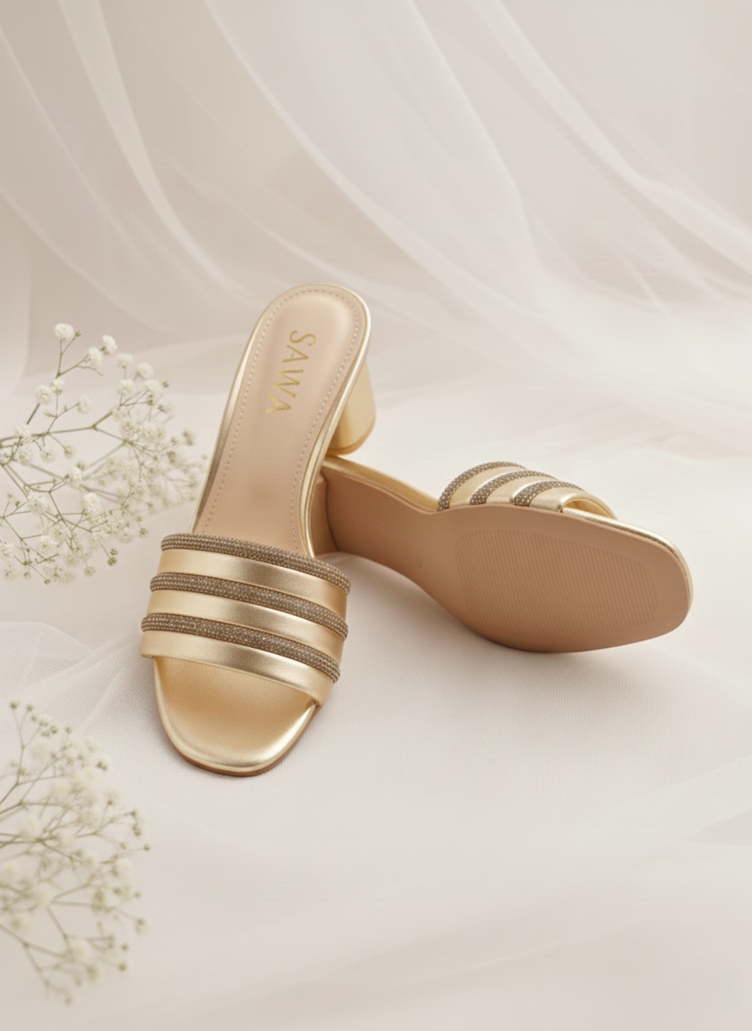 GOLDEN BLOCK HEELS 530 G