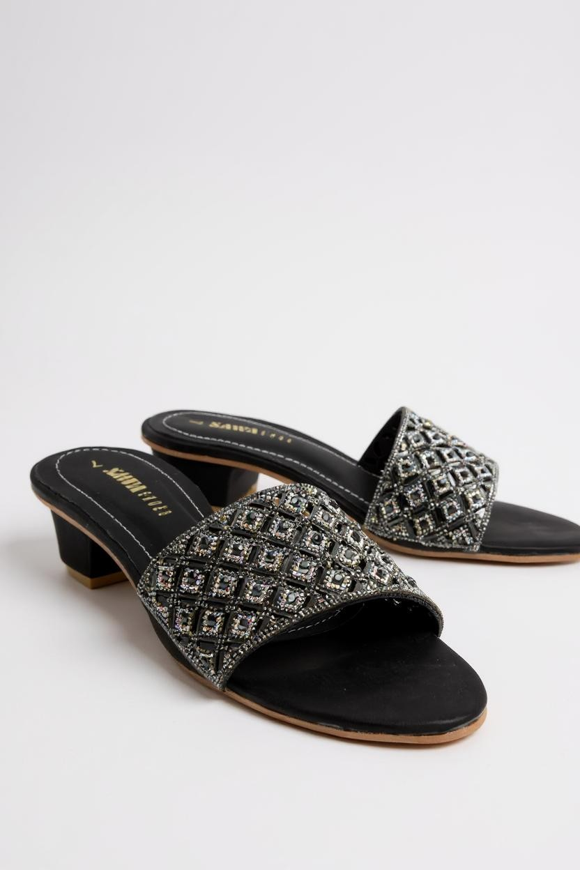 BLACK FORMAL SLIPPERS 548 BK