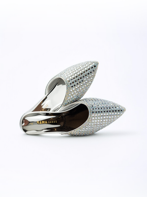 SILVER FANCY PUMPS 551 S