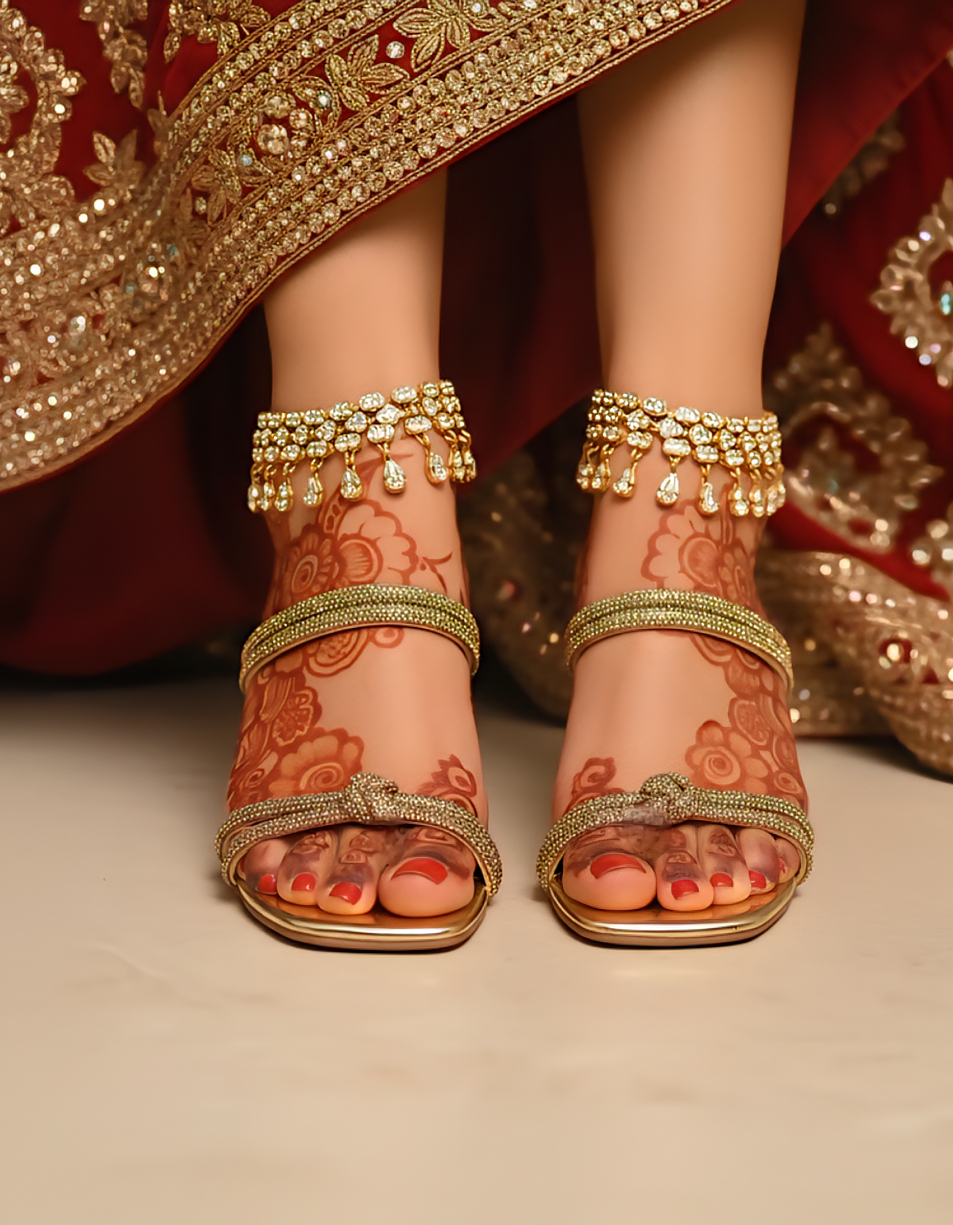 GOLDEN BLOCK HEELS 563 G